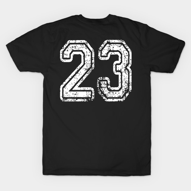 Number 23 Grungy in white by Sterling